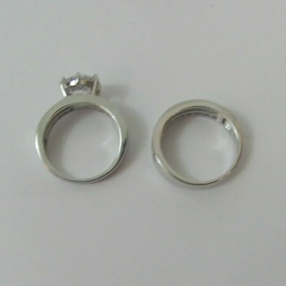 Bella Luce 9.25ctw Rhodium Over .925 Sterling Silver Ring With Band Size 8 EUC - Picture 9 of 9